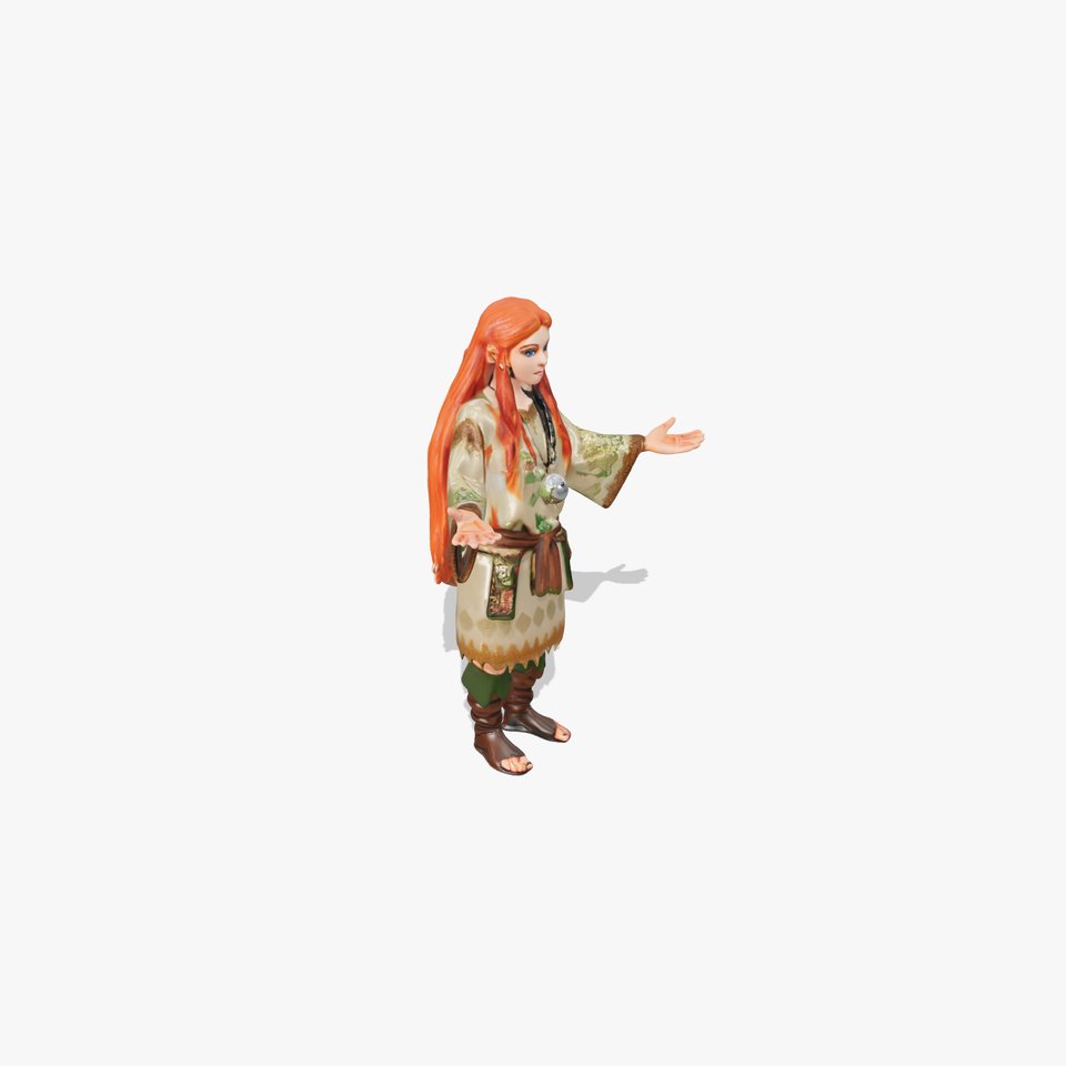 Elven Sage Rigged and Animated Character Model